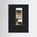 Blue Wood Modernist Facade Black