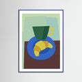 Blue Wood Moka Abstract