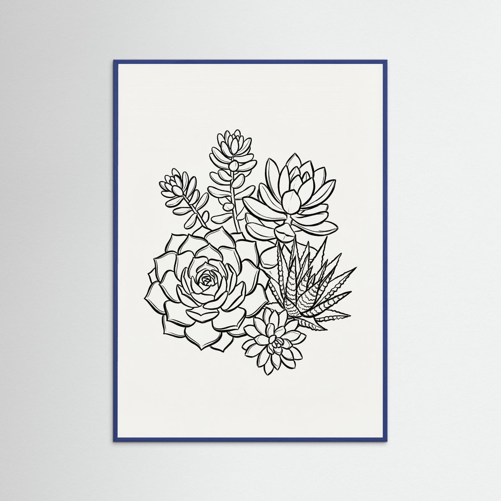 Blue Wood Monochromatic Bouquet