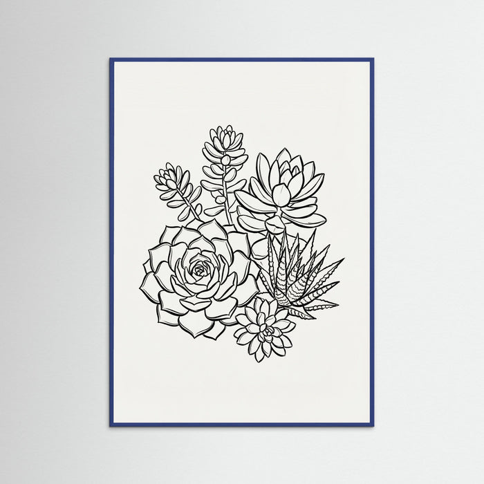 Blue Wood Monochromatic Bouquet