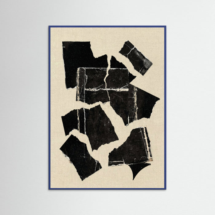 Blue Wood Monochrome Abstraction