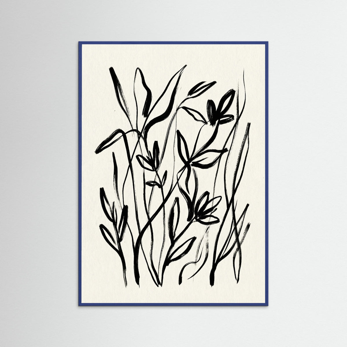 Blue Wood Monochrome Bloom