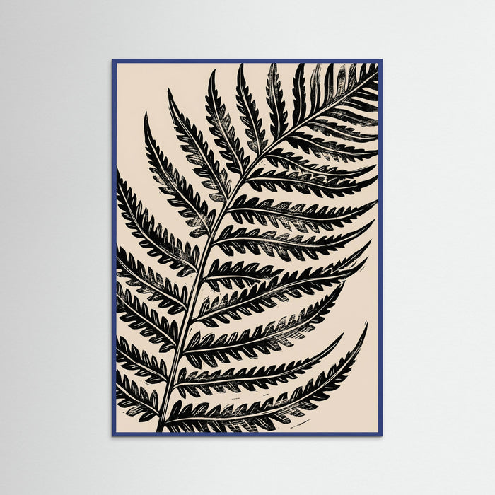 Blue Wood Monochrome Floral Elegance