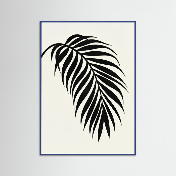 Blue Wood Monstera Silhouette