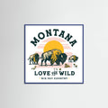 Blue Wood Montana Buffalo Art: Love The Wild Poster