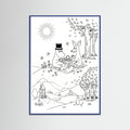 Blue Wood Moomins Bloom