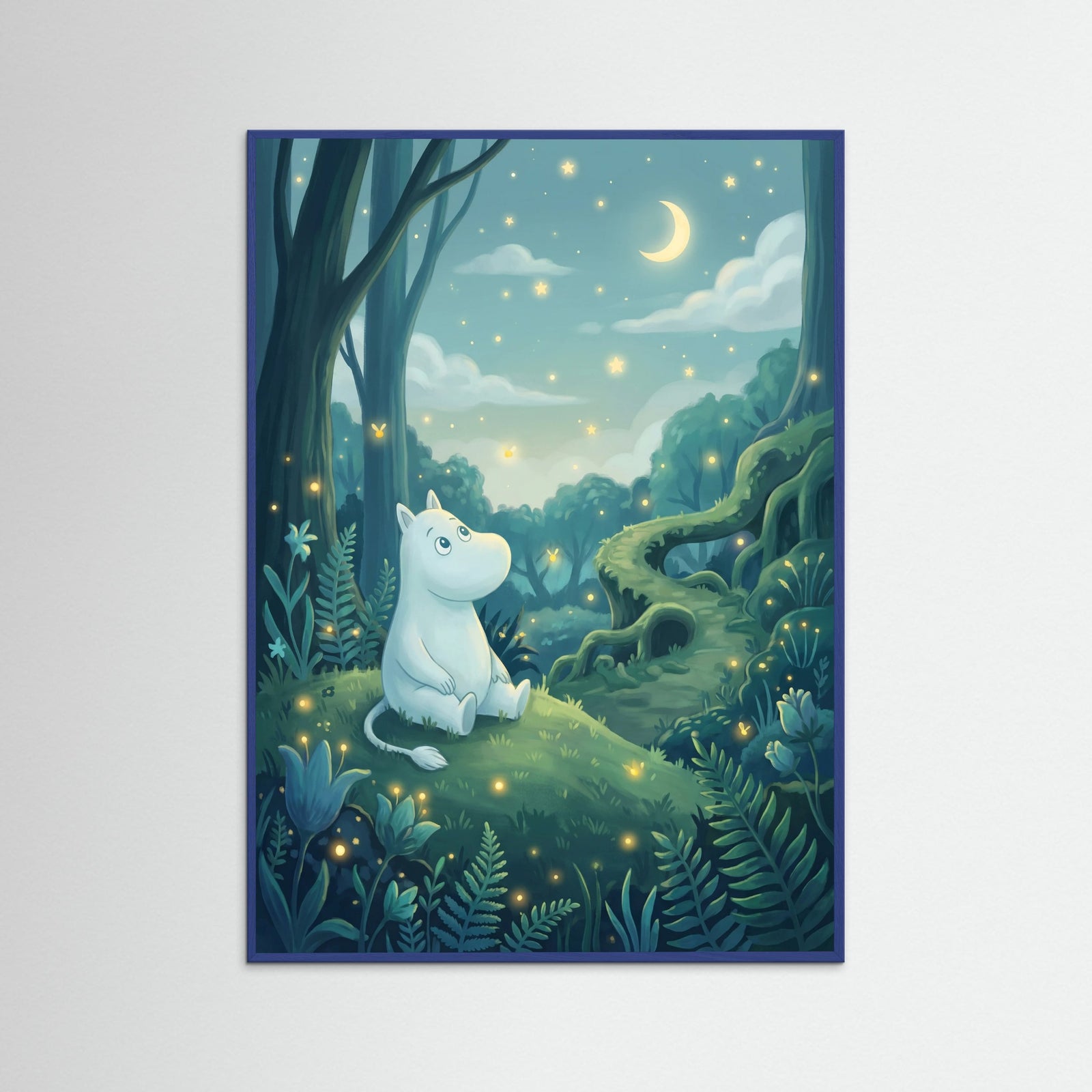 Blue Wood Moonlit Forest Camp