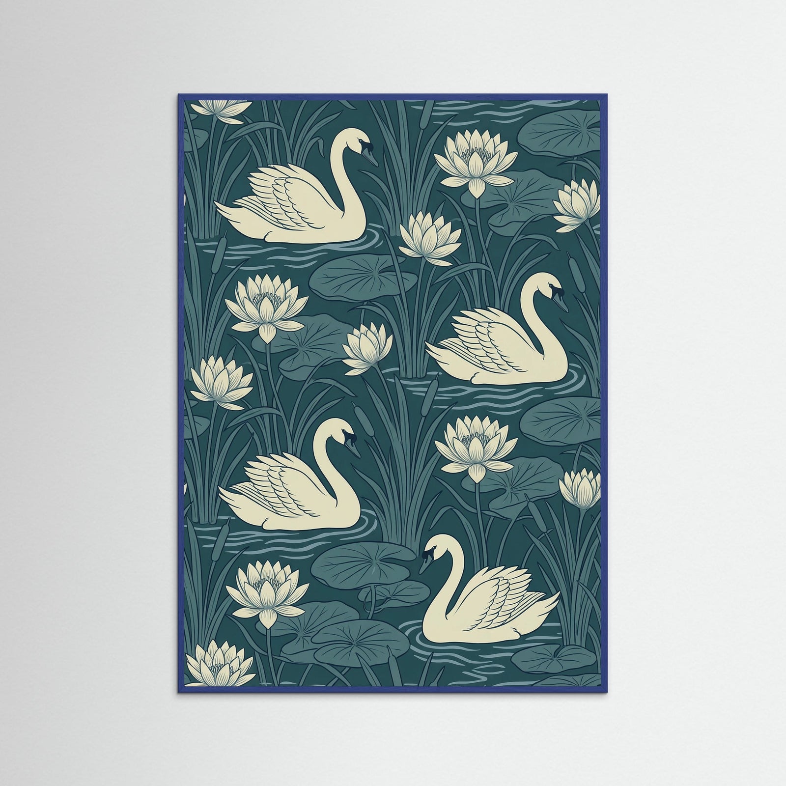 Blue Wood Morrisian Bloom