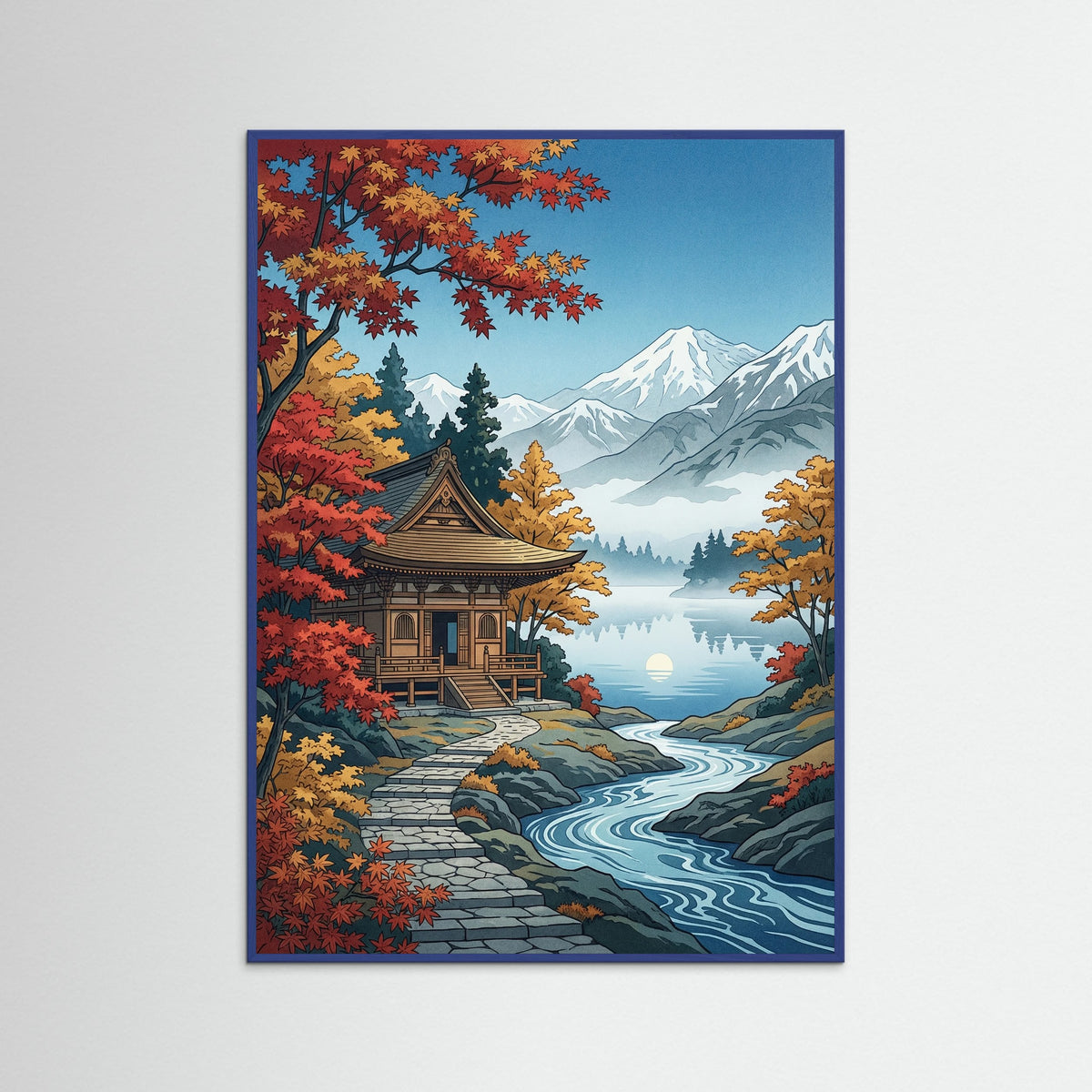 Blue Wood Mountain River Serenity