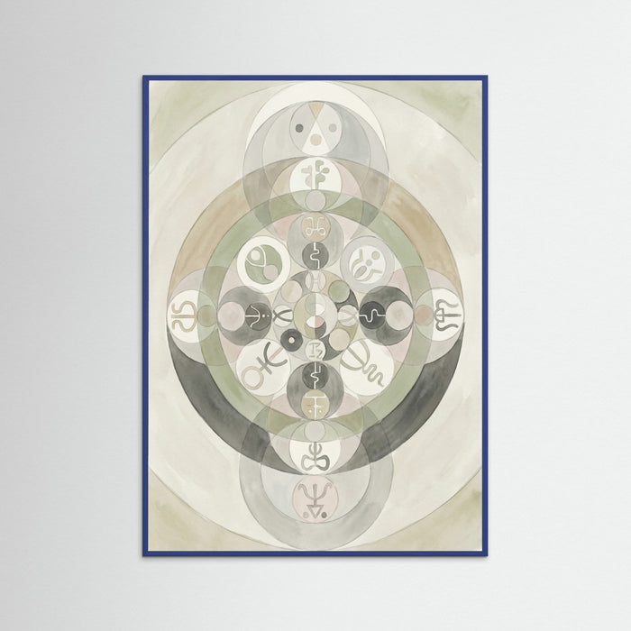 Blue Wood Mystic Geometric Harmony