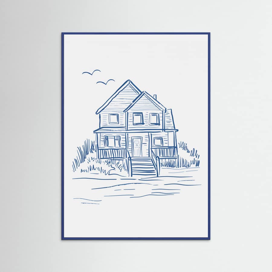 Plakat Nantucket Beachhouse – plakat i druk artystyczny