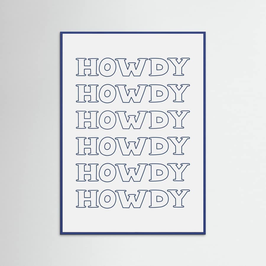 Plakat Navy Blue Howdy – plakat i druk artystyczny