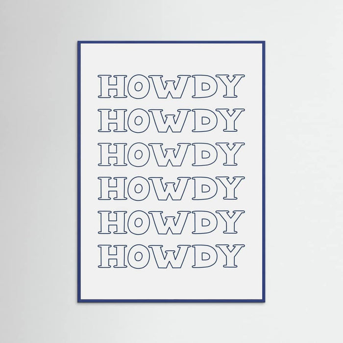 Plakat Navy Blue Howdy – plakat i druk artystyczny