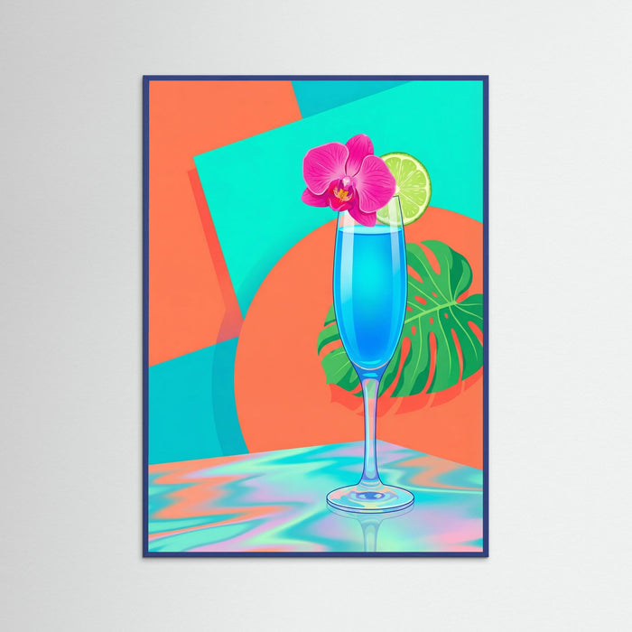 Blue Wood Neon Jungle Groove