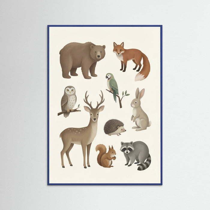 Blue Wood Nordic Alphabet Art