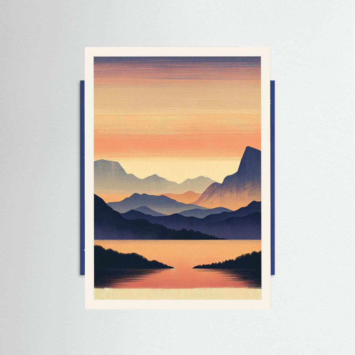 Blue Wood Nordic Sunset