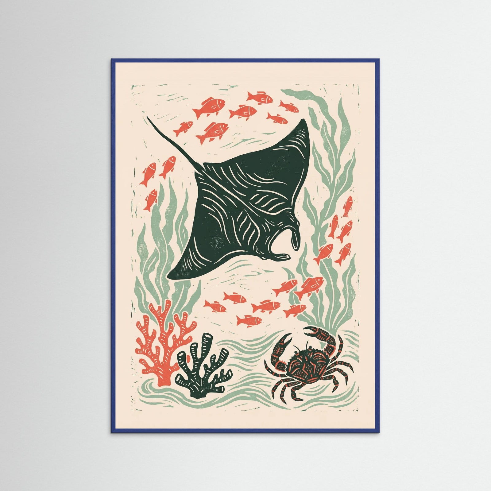 Blue Wood Oceanic Impressions