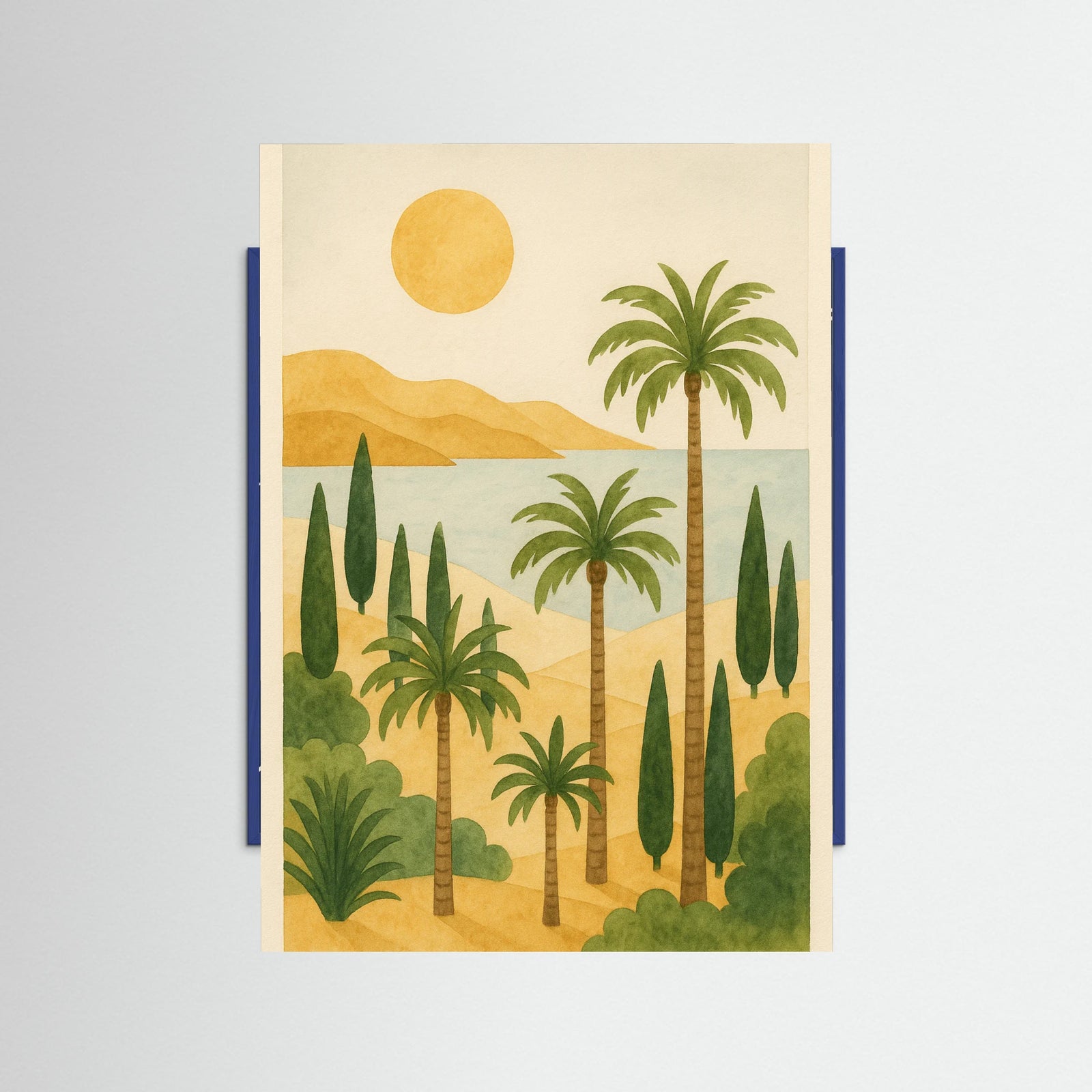 Blue Wood Orange Blooming Wonder