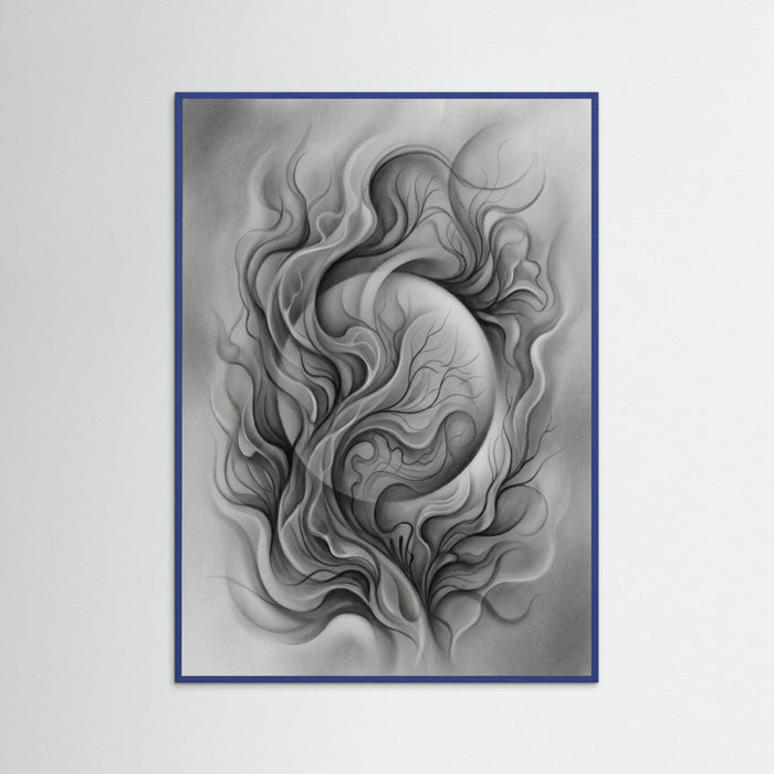 Blue Wood Organic Abstraction