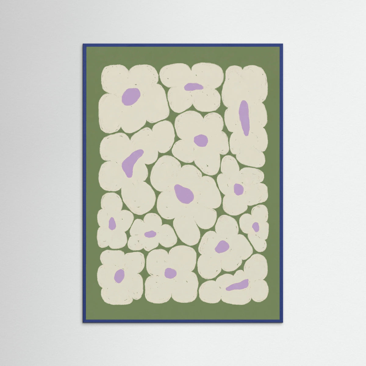 Blue Wood Organic Bloom Scatter