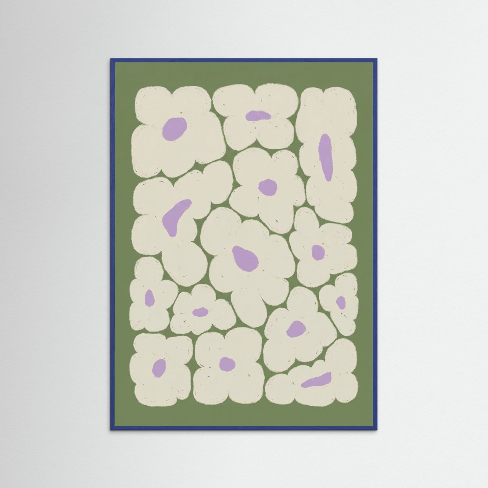 Blue Wood Organic Bloom Scatter