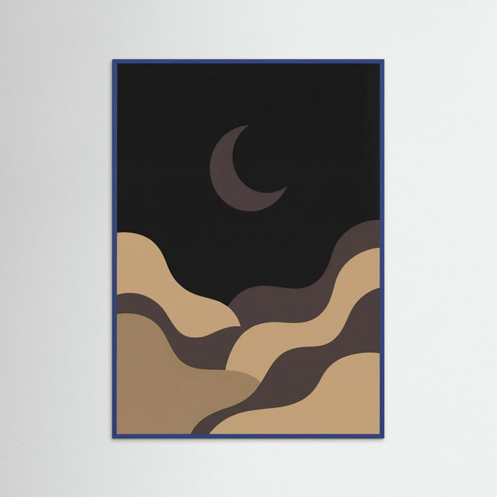 Blue Wood Organic Shapes Night