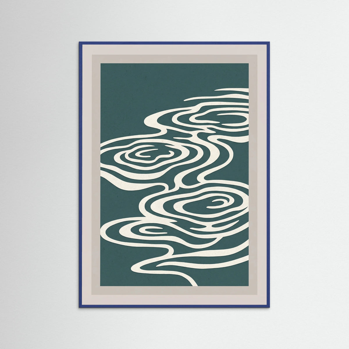 Blue Wood Organic Silhouette