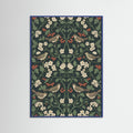 Blue Wood Ornate Botanical Tapestry