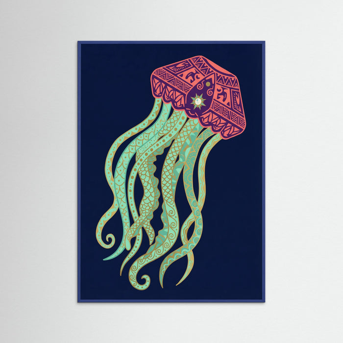 Blue Wood Ornate Ocean Crustacean