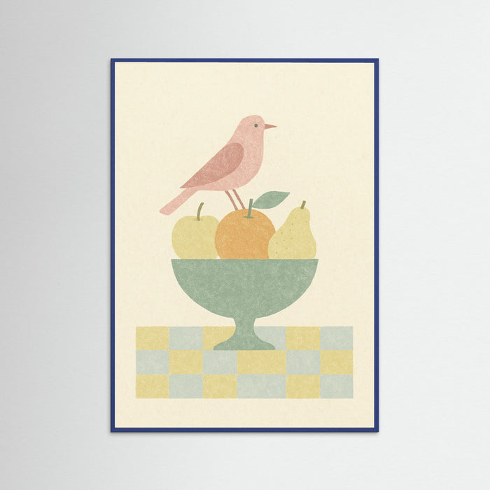 Blue Wood Pastel Botanical Table