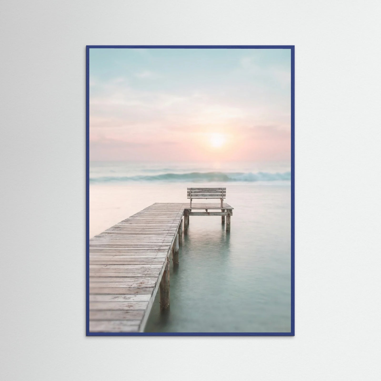 Blue Wood Pastel Surf Escape