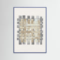 Blue Wood Pattern on Pattern No.2 Poster