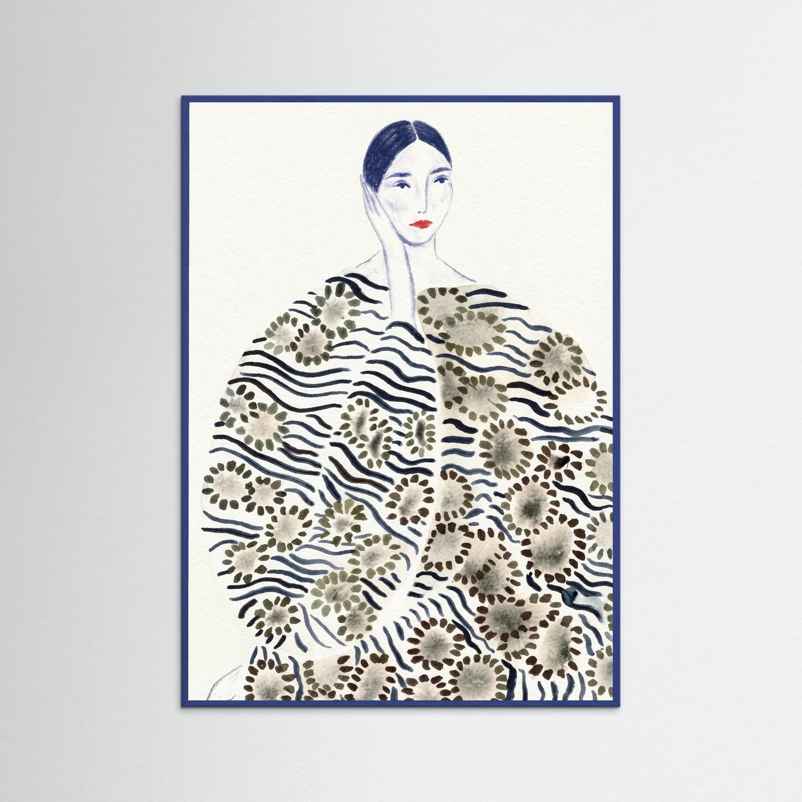 Blue Wood Patterned Elegance