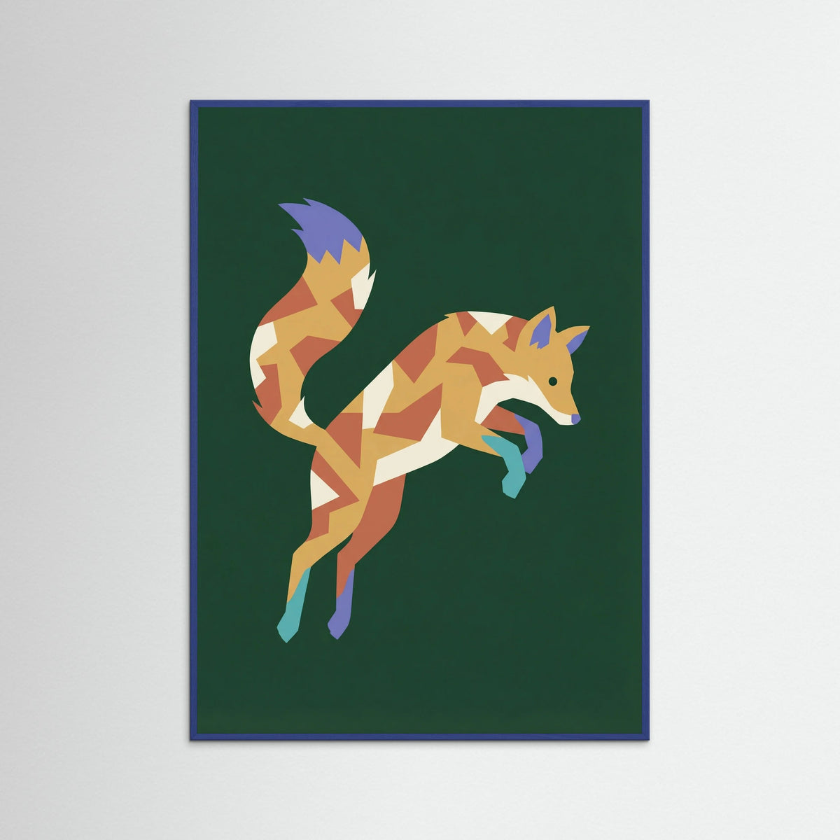 Blue Wood Patterned Gallop