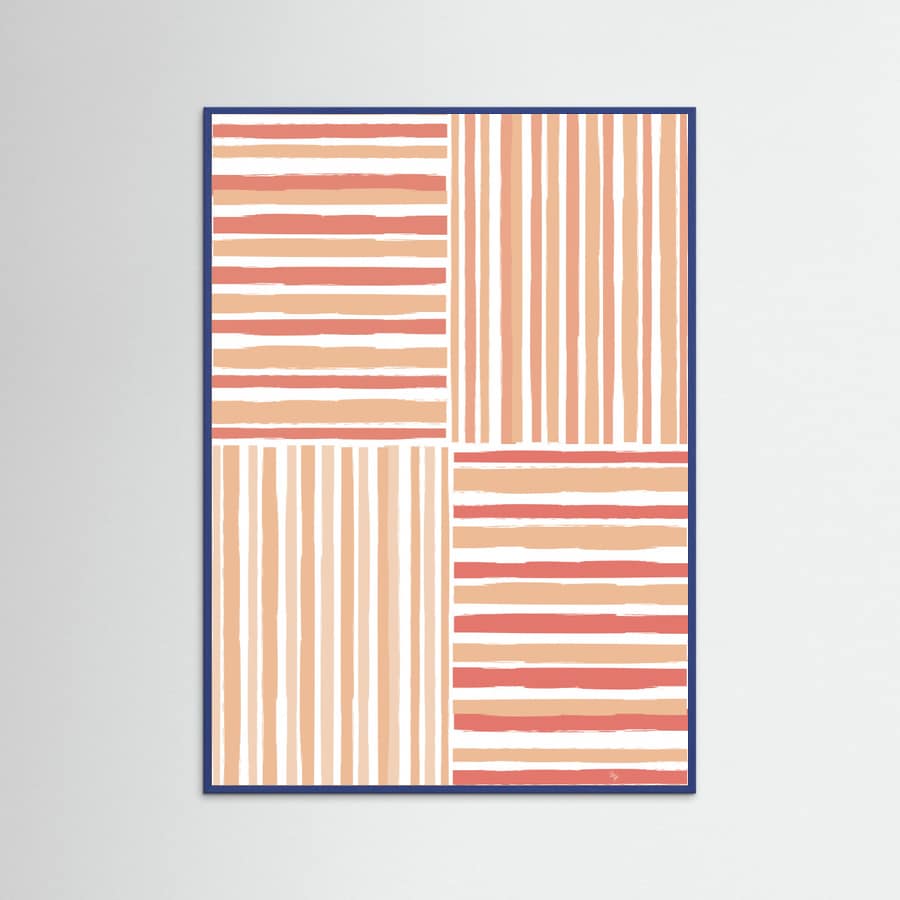 Peach Stripes Poster – Poster und Kunstdruck