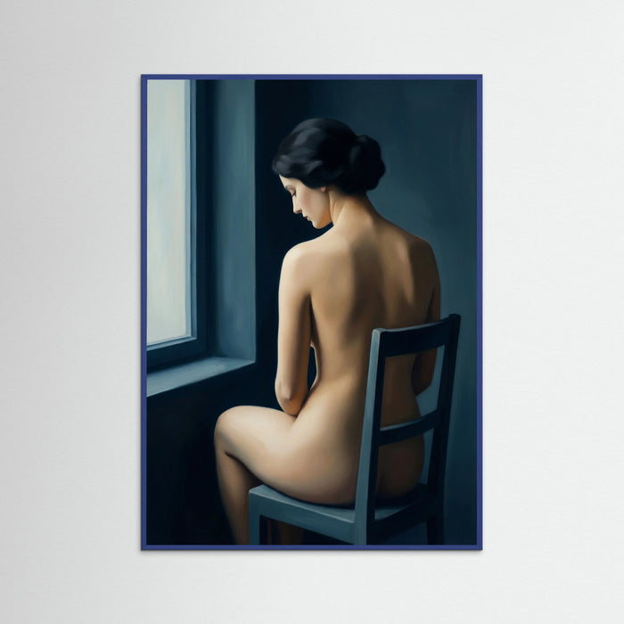 Blue Wood Pensive Azure Form