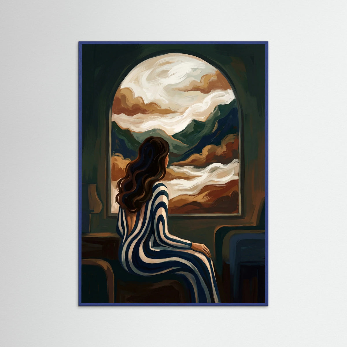 Blue Wood Pensive Gaze