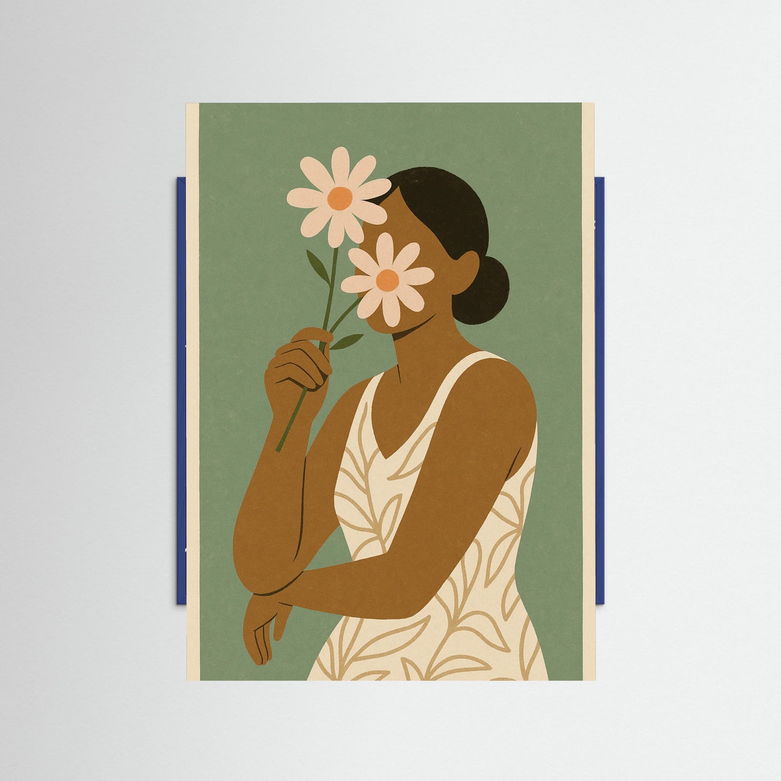 Blue Wood Petal Poetry