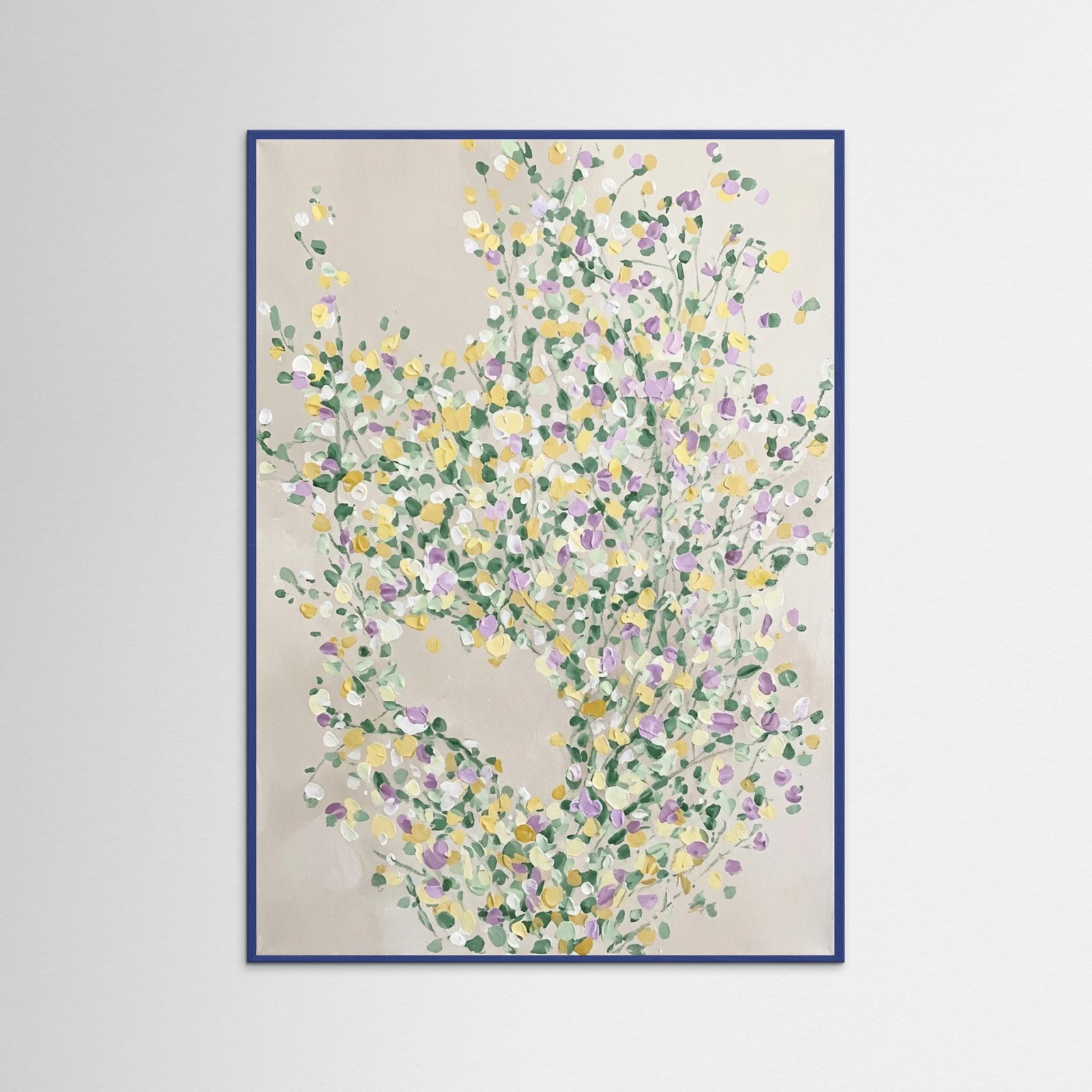 Blue Wood Petal Scatter