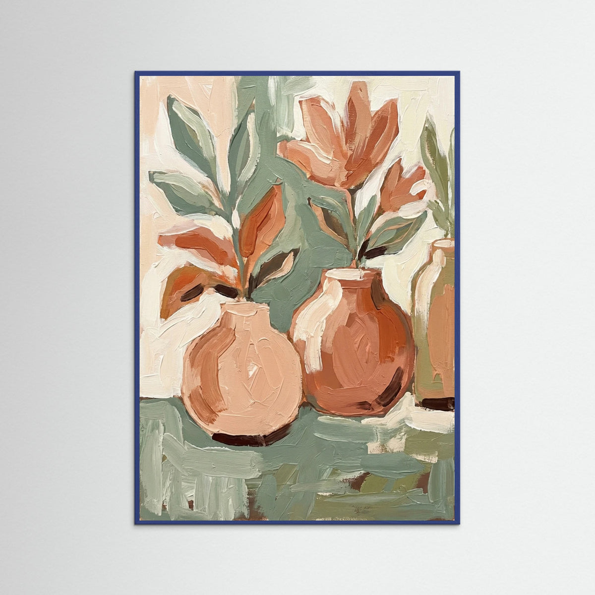 Blue Wood Petal Strokes