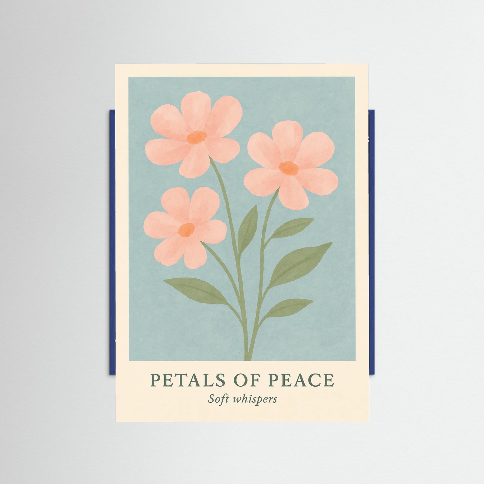 Blue Wood Petals of peace