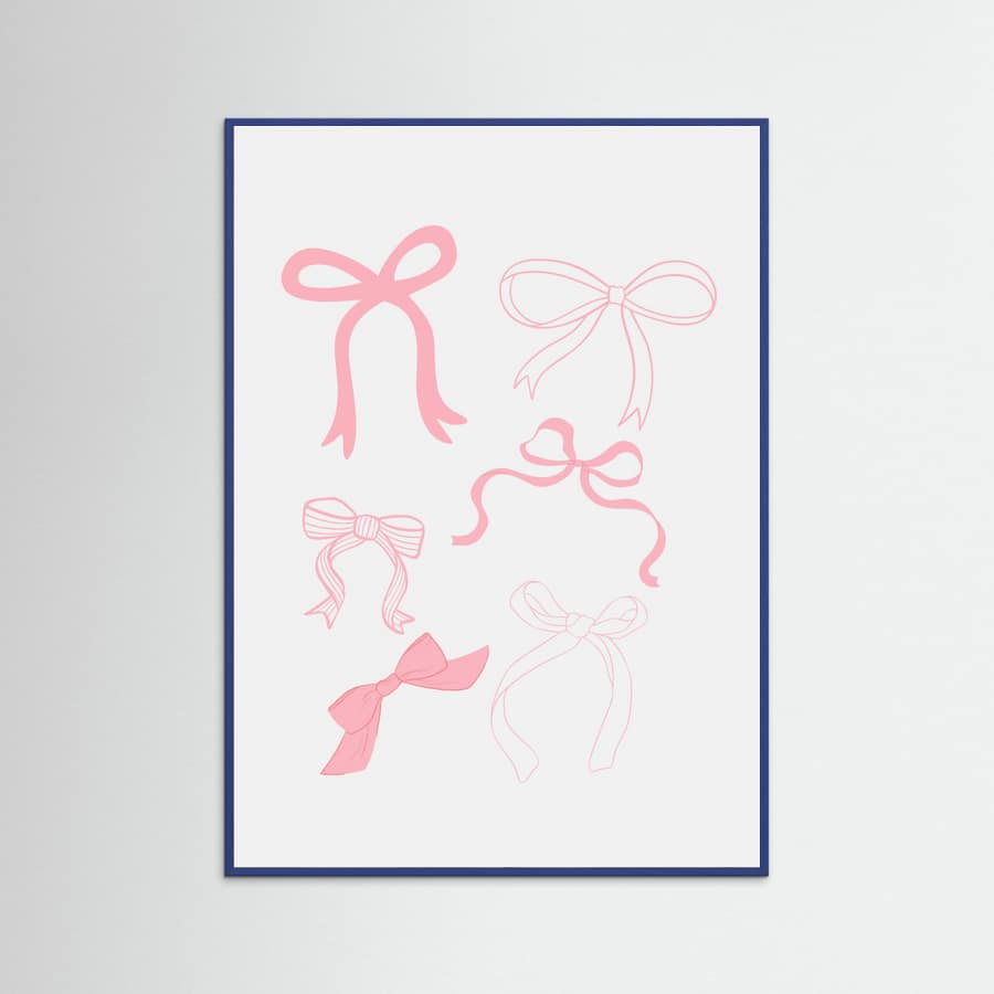 Pink Bows Poster – plakat og kunsttryk