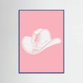 Pink Cowboy Hat Poster – plakat og kunsttryk