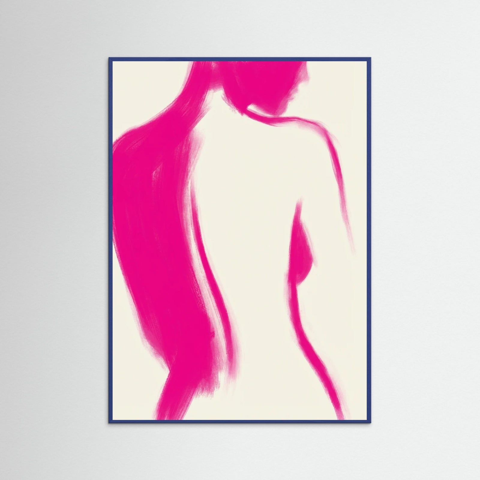 Blue Wood Pink Embrace