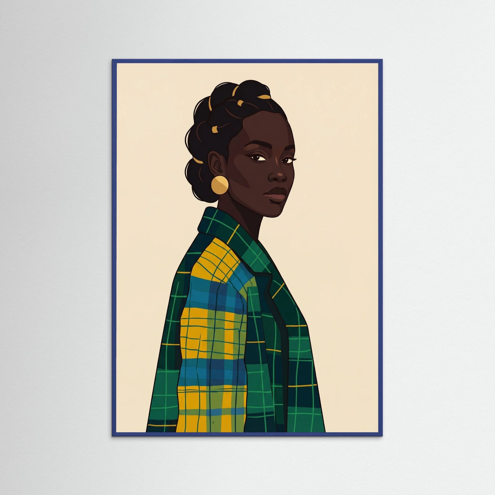 Blue Wood Plaid Grace