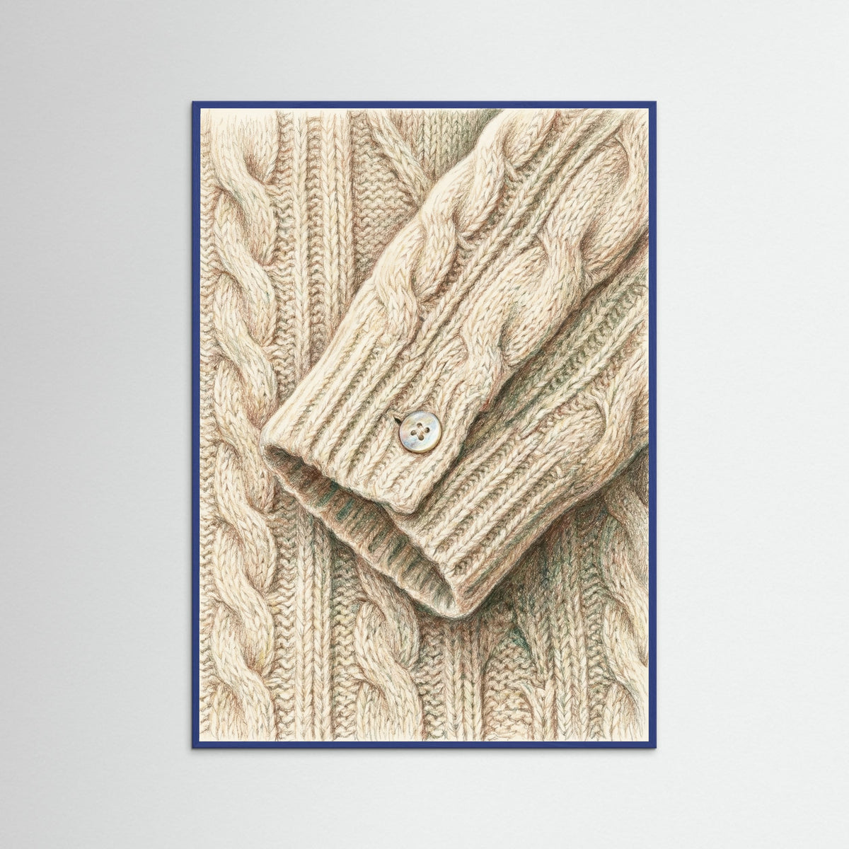 Blue Wood Plaid Scallop Collar