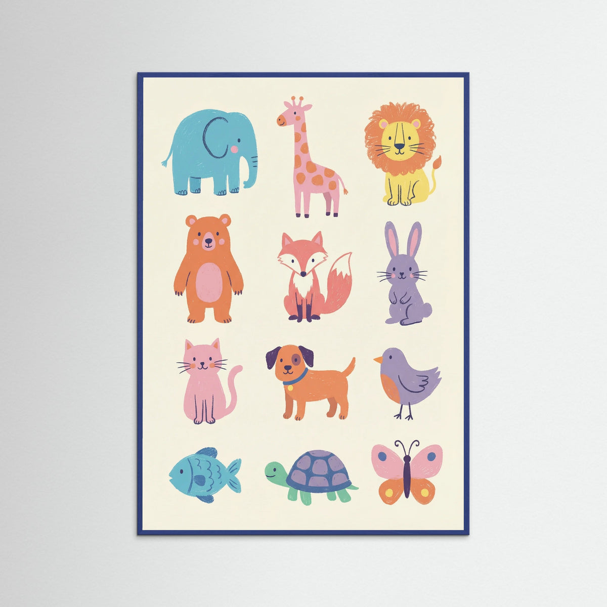 Blue Wood Playful Alphabet