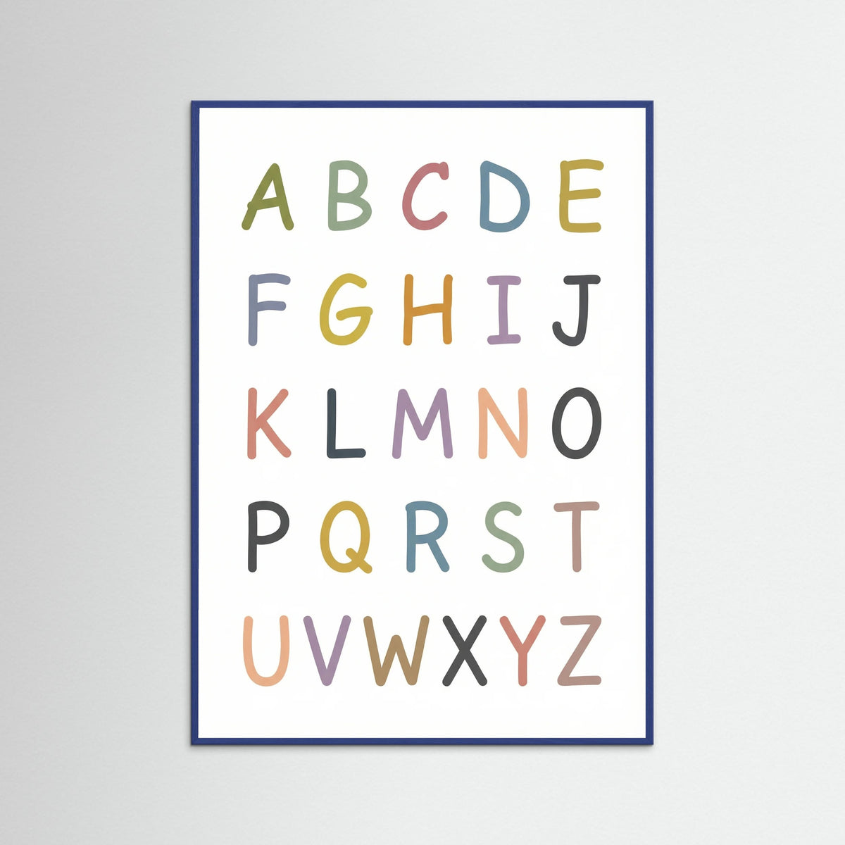 Blue Wood Playful Number Chart