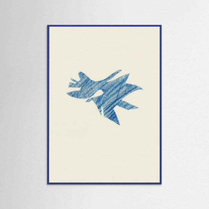 Blue Wood Poetic Maritime Abstract