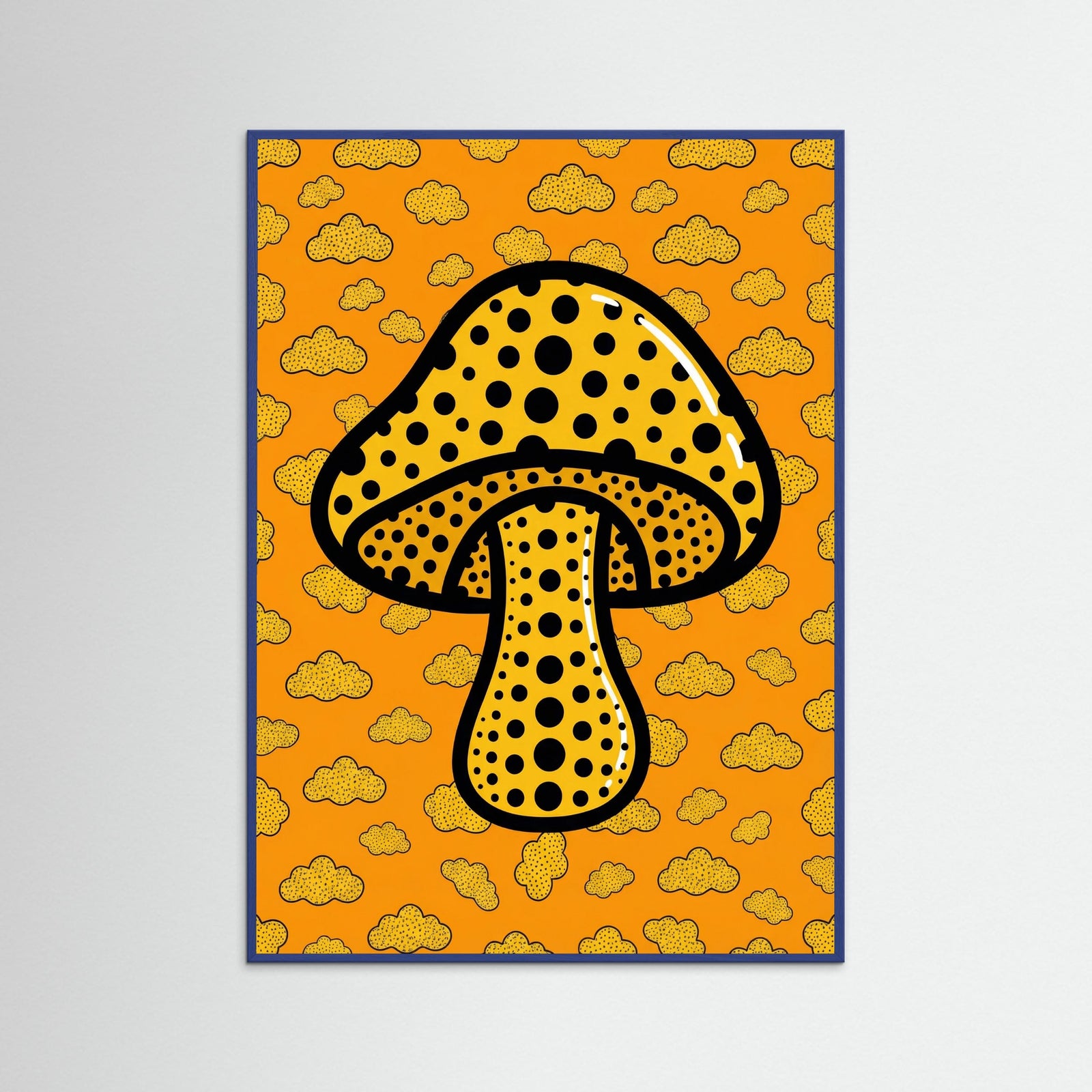 Blue Wood Polka Dot Gourd